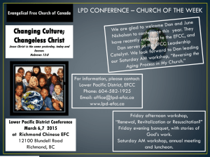 Church of the Week - Lower Pacific District EFCC