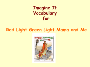 Red Light Green Light Mama and Me Vocabulary