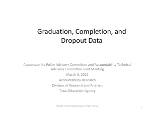 Graduation, Completion, and Dropout Data