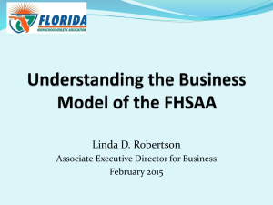 The Business of FHSAA - Florida High School Athletic Association