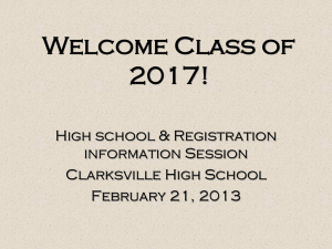 Welcome Class of 2011!