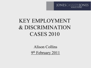 Employment and Discrimination Cases 2010