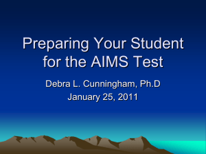 Preparing Your Student for the AIMS Test