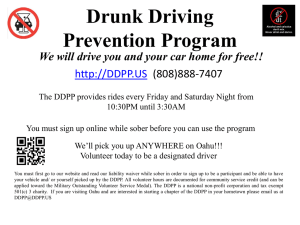 DDPP Flier - Drunk driving prevention program