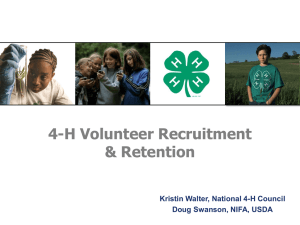 4-H Volunteer Recruitment & Retention 4.21.11