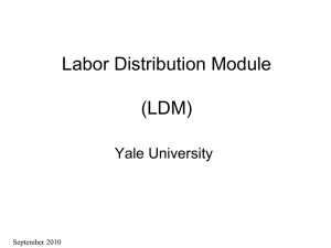 Labor Distribution Module (LD)