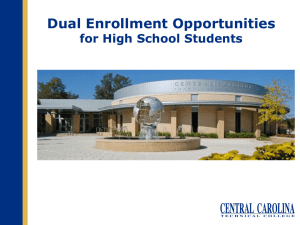 The South Carolina Lottery and Dual Enrolled High School Students