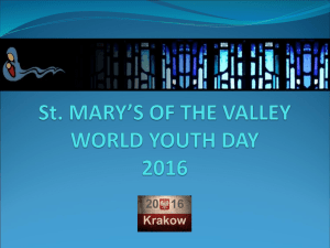 File - WORLD YOUTH DAY 2016