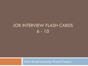 Job Interview Flash Cards