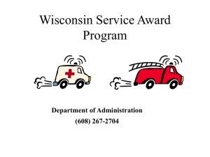 Who Runs the Wisconsin Service Award Program?