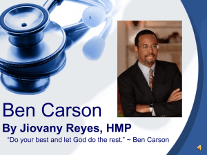 Ben Carson presentation by Jiovany Reyes