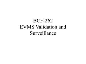 BCF-262 DAU Catalog Description EVMS Validation and Surveillance