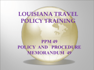 Travel Policy Training Presentation on PPM49