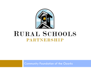The Rural Schools Partnership - Community Foundation of the Ozarks