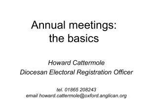 Annual meetings: the basics