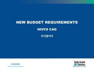 New Budget Requirements Presentation
