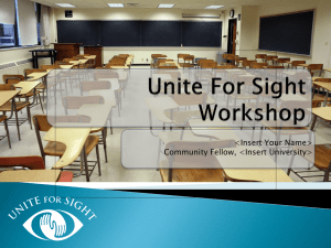 Eye Exams - Unite For Sight