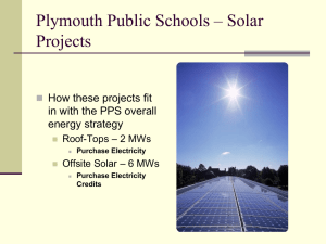 Plymouth Public Schools – Solar Project