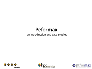 Performax presentation INSEP - ASPC – Association of Sport