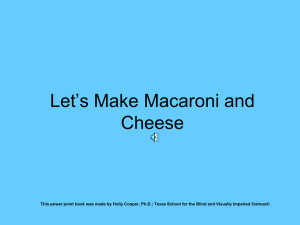 Let`s Make Macaroni and Cheese