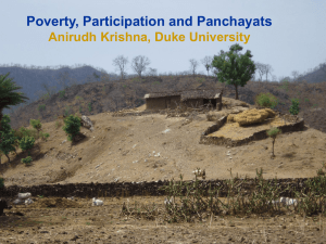 "Poverty, Participation and Panchayats