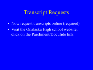 Transcript Requests - The School District of Onalaska