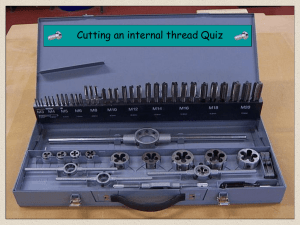 Cutting an internal thread quiz
