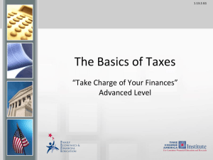 Basics of Taxes PPT - Capital High School