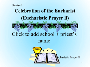 New Mass - Eucharistic Prayer II