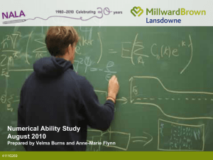 NALA Numerical Ability Study 2010_0