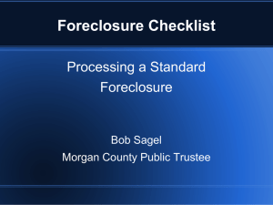 Foreclosure Checklist