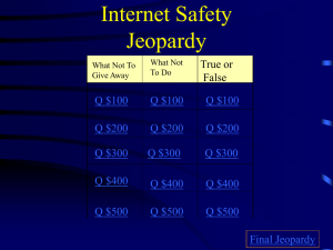 Internet Safety Jeopardy