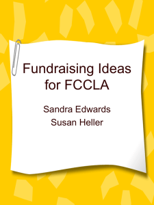 Fundraising Ideas for FCCLA