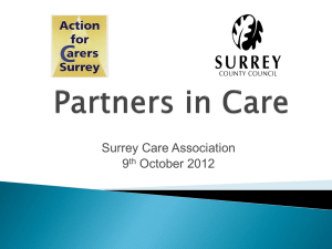 Partners in Care - Jane Thornton & John Bangs
