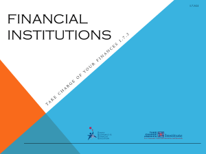 Financial Institution Lecture PPT Financial Institutions 1.7.3.G1