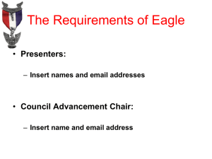 The Requirements of Eagle