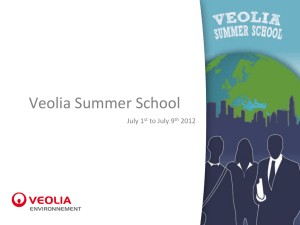 Veolia Summer School