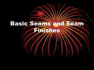 Basic Seams and Seam Finishes