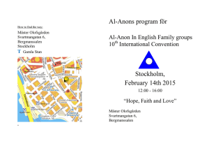 Al-Anon in English Stockholm 14 Feb 2015