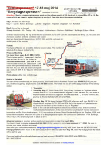 GDG-expressen” 17-18 maj 2014 ”Bergslagsexpressen