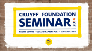 Presentatie deelsessie Cruyff Courts