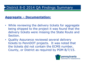 District 8-0 2014 QA Findings Summary