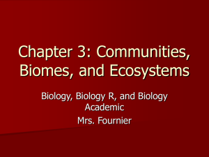 Chapter 3: Communities, Biomes, and Ecosystems