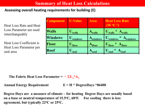 Revision Presentation on Heat Loss Calculation and Energy
