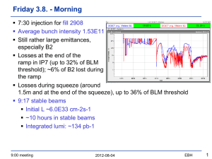 9:00 meeting - LHC commissioning