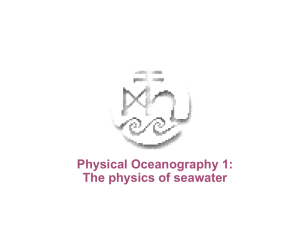 Chapter 5 The Properties of Seawater
