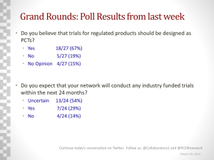 Collaboratory Grand Rounds poll results: 3/28