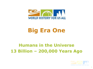 Big Era 1 - World History for Us All