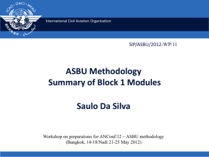 Aviation System Block Upgrades (ASBU) methodology