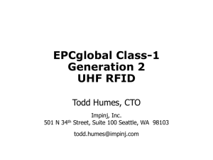 EPCglobal Class-1 Generation 2 UHF RFID